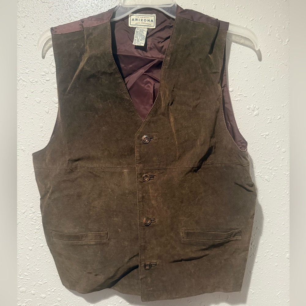 Arizona Jean Company Brown Suede Vest for Men